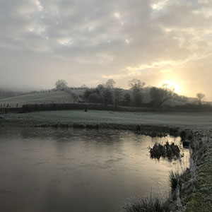 Winter time at Beili Glas Farm, Monmouthshire, Wales