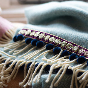 Welsh blankets and from Beili Glas in 
Monmouthshire, Wales