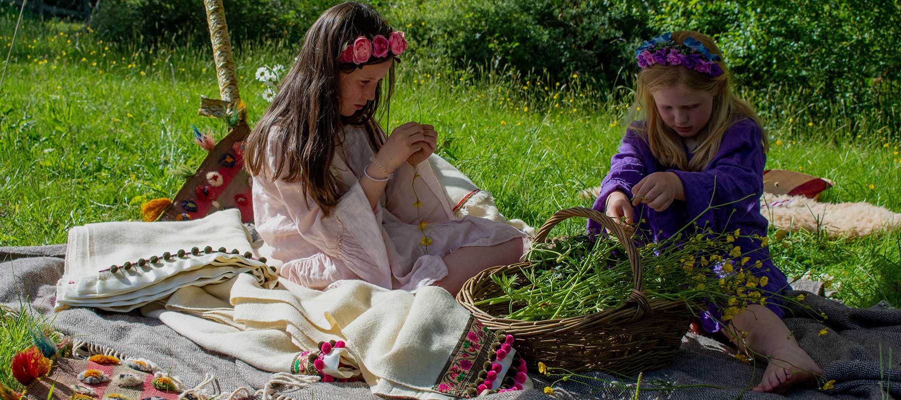 Natural wool blankets, rugs  and scarves made from Shropshire sheep at Beili Glas in Monmouthshire, Wales