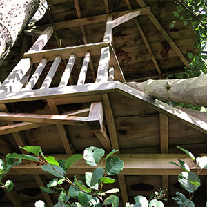 The tree house at Beili Glas, Monmouthshire, Wales